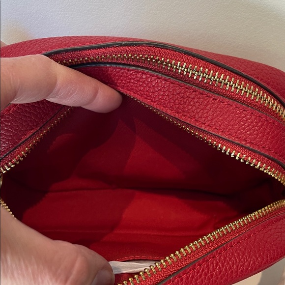 NWT Tory Burch Red Leather Camera Crossbody Bag - Picture 6 of 7